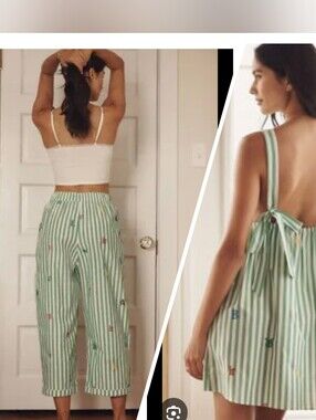 NWT★Anthropologie Set Up Set  Alphabet Stripe / XL